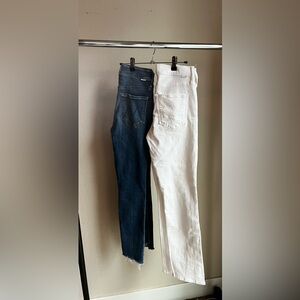 MOTHER White Denim Jeans